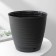 Pot for flowers with a Saffron pallet, 2.6 l, d = 17.6 cm, h = 16.2 cm, black color is black
