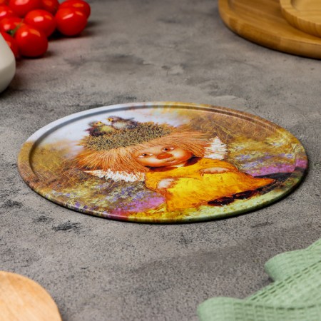 Decorative plate "Family angel, 20 x 0.4 x 0.32 Simpa", metal-1