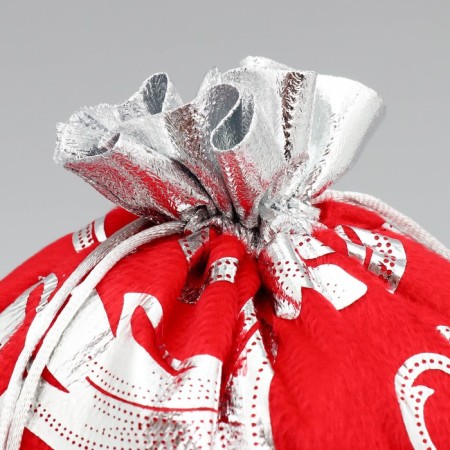 Bag gift plush "Santa Claus", embossing, 20 x 30 cm +/- 1.5 cm, New Year-3