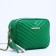 Bag Cross-Bodi with a zipper, green color