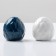 List and Solonka from ceramics "Artichoke", white and blue 6 x 6.5 cm, white-blue color
