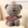 Soft toy "Bear with a crown", 18 cm, color gray color