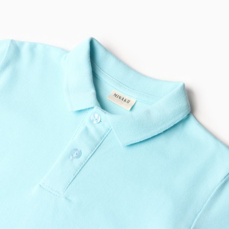 T -shirt Children's Polo Minaku: Basic Line Blue Color, Height 98-6
