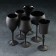 A set of glasses for the wine "Magnolia", 350 ml, black color