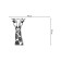 A set of napkins for setting the “Modest Giraffe” table, rectangular, rounded edges, size 30x46 cm, 4 pcs