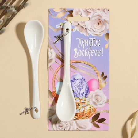 Spoon souvenir "Christ is risen", 2.5 x 12.5 cm.-1