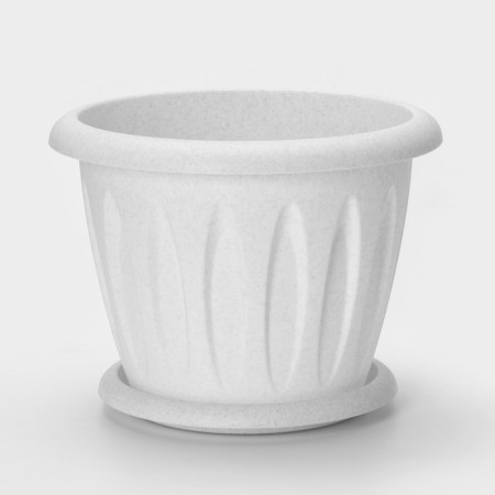 Pot with the pallet "Felicia", 10.4 l, the color is marble