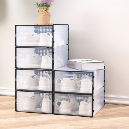 Shoe storage box with the door Large Size, 26 × 33.5 × 16.5 cm, 2 pcs-7