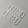 A set of rings for curtains in the bathroom, plastic, 12 pcs, white color
