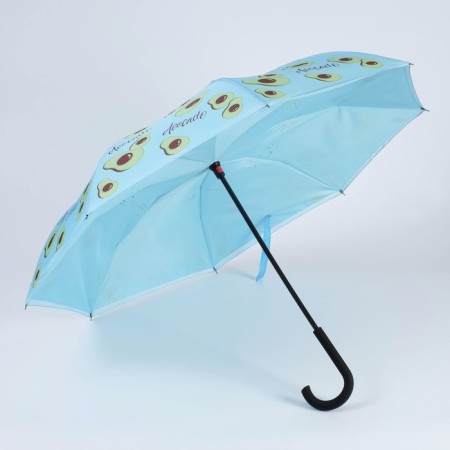 Women's umbrella avocado lover, 8 knitting needles, d = 108 cm, blue color-5