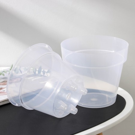 Kashpo for flowers with an insert "Porto", 2.4 l, the color is transparent-1