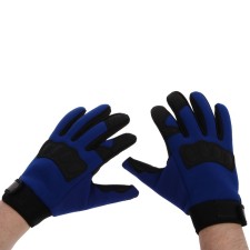 Motorcycle gloves with protective inserts, single -sized, blue