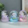 Souvenir Polystone Water Ball Light "Bunny on the crescent" mix 6x6x8.5 cm
