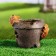 Figure pot "Squirrel in a pot of paw out" 15x14 cm