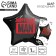 Foil ball 18 "Happy B-Day Man" Star, with a substrate