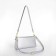 Bag Women's Cross-Bodi with a zipper, silver color