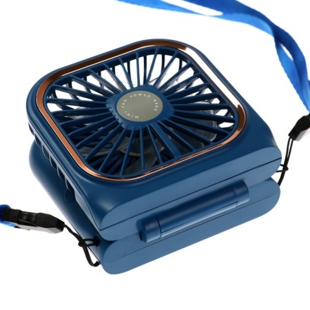 Portable F30 fan, Power Bank 3000 mAh, 3 modes, USB, folding, blue-6