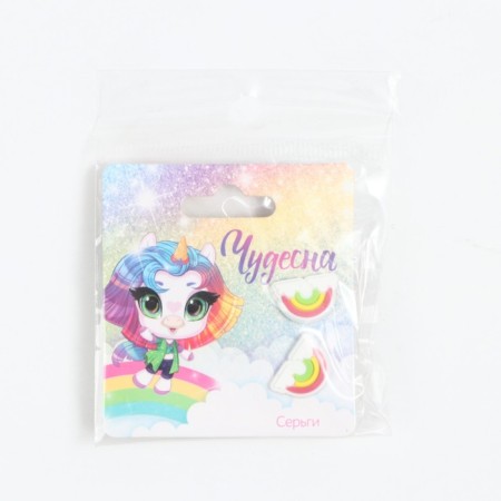 Серьги гвоздики «Чудесна» 6 х 6,5 см-6