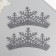 Harvesting for creativity "Crown", color graphite, 18 cm (set 2 pcs)