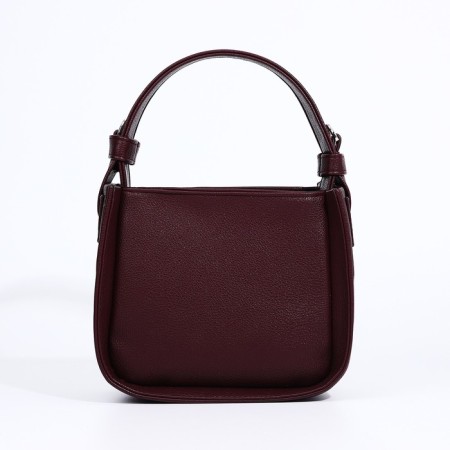 TEXTURA bag on the zipper, small size, burgundy color