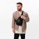 Male sling bag, artificial leather, black color