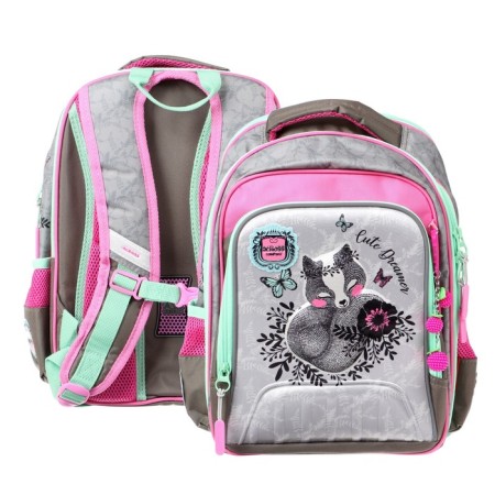 Frame backpack 39 x 29 x 17 cm, Across 179, gray/pink ACR22-179-9