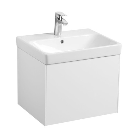 Tumbing under the Aquaton Asti sink, 55 cm, white gloss color, white matte