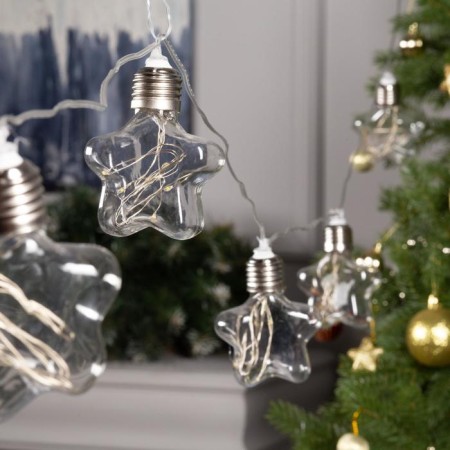 Garland “thread” 3 m with nozzles “Star light bulbs”, IP20, transparent thread, 80 LED, glow warm white, 8 modes, 220 V-1