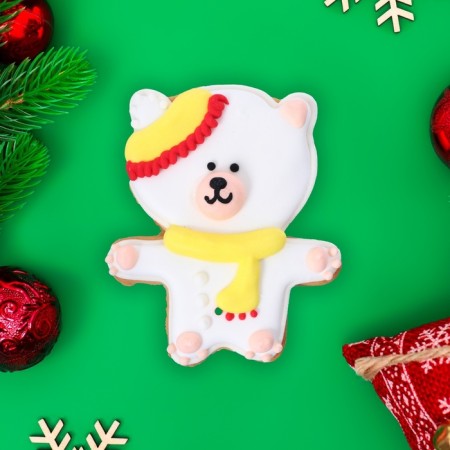 New Year. Vanilla cookies "Mishutka" 40 g (1 Cor = 15pcs)-4
