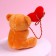 Set "I love", soft toy in a mug, bear, color mix