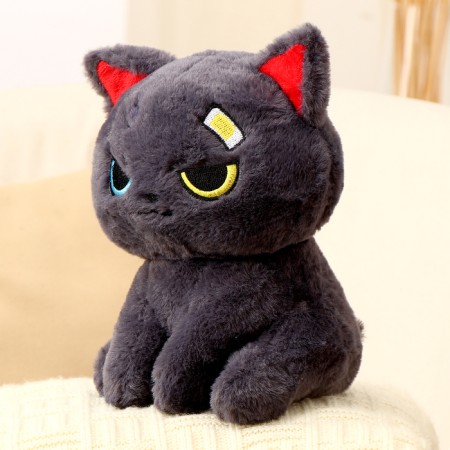 Soft toy "cat", 20 cm, gray color-1