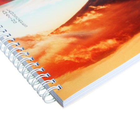 A4 notebook, 120 sheets in the cage on the crest "amazing landscape", cover coated cardboard, glossy lamination, mix-2