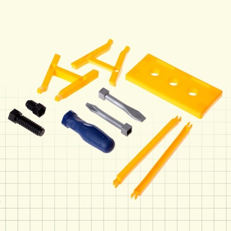 Set of tools "Plotnik", 7 elements, color mix-8