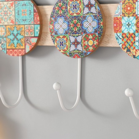 Decorative wood hooks "Bright patterns" 30x14.5x5 cm-2