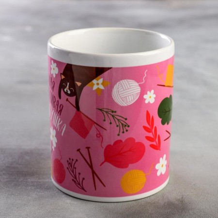 Sublimation mug "The most caring grandmother" 320 ml, with application-1