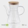 Glass teapot with a bamboo cover Bellatenero “Eco. East ", 800 ml, 18 × 11.5 × 17 cm
