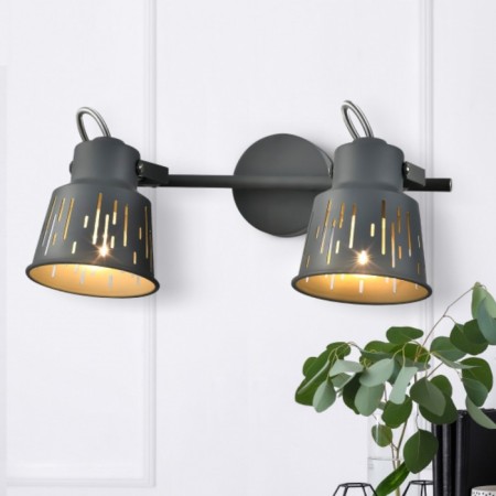 Lamp wall-flowing spot Rivoli Kalma 2he27, 40 watts with a switch with a switch-3