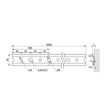Tire for kitchen cabinets L-2 m x1.5 mm, galvanized-1