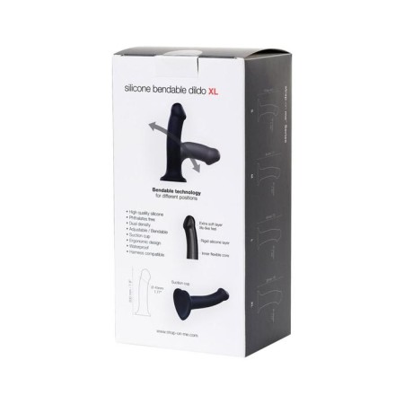 Belt strap-on on suction cup Strap-on-me, silicone, black color, 20 cm-11