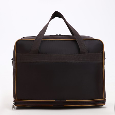 Road bag with lightning, with an increase, a long belt, brown color-1
