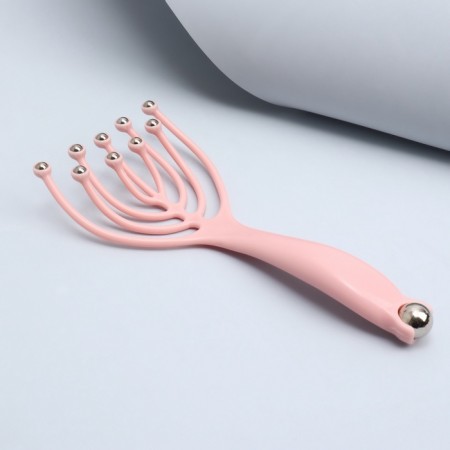 Universal massage, 10 magnetic balls, 20 × 10 × 3 cm, pink color-2