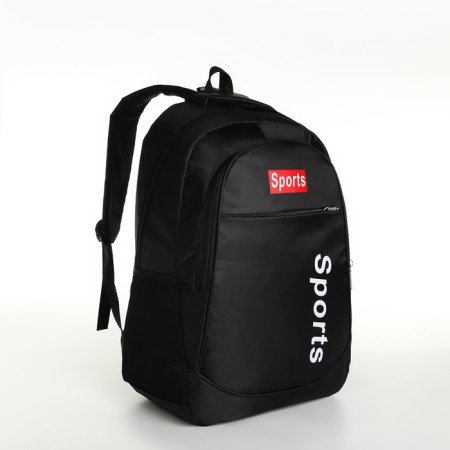 Youth backpack with lightning, 4 pockets, black/red color-2