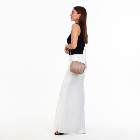 Cross-Bodi Bag on a zipper, beige color-9