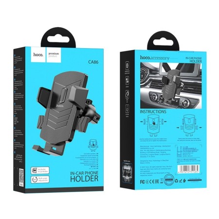Holder for a smartphone in Hoco CA86, 4.5-7 ", capture width 62-95 mm, black-8