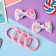 Annette hair set (4 elastic bands, 2 clamps) bright bows, 5.5x3.5 cm