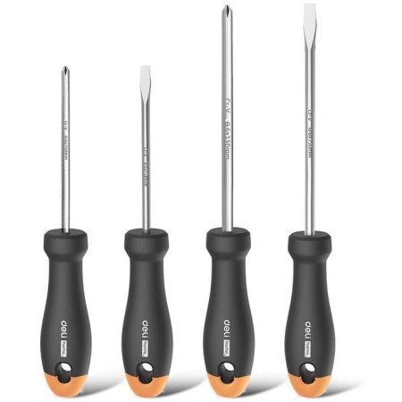 Набор отверток Deli HT1004C, CrV, PH1x100/PH2x150/SL5x100/SL6x150, 4 шт