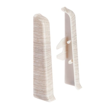 End (pair) for the skirting board of 85mm "decoration", 253 packed gray