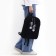 School Textile Backpack "Sneakers", 38x14x27 cm, black color