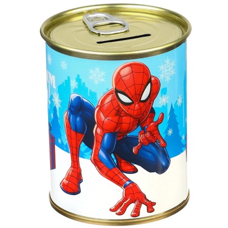 The piggy bank "Happy New Year", Spider-Man Blue-3