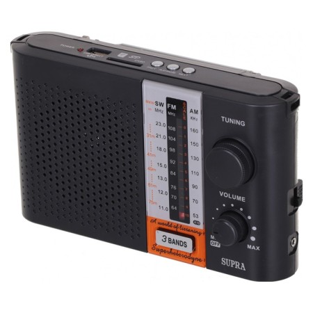 Portable Supra ST-17U Black USB SD radio receiver-1